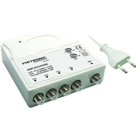 AMPLIFICATORE INTERNO 1 IN/4 OUT 1 ingresso UHF/VHF - 4 uscite TV