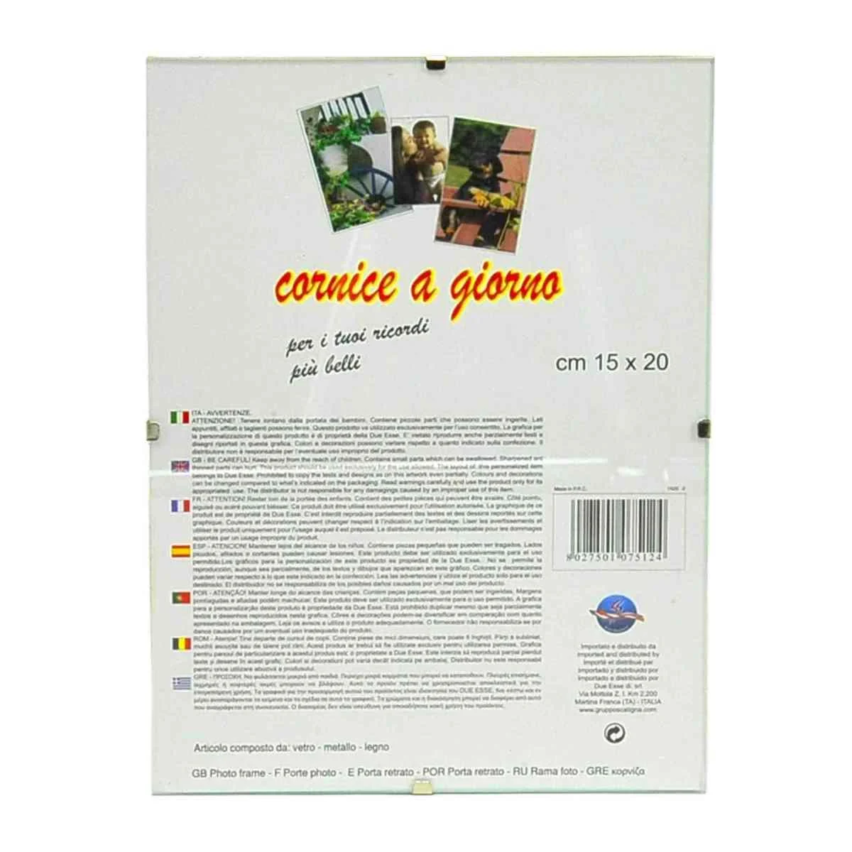 Cornice Giorno Vetro cm.15x20