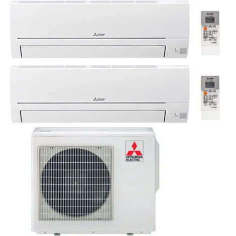 Climatizzatore Condizionatore Mitsubishi Linea Smart R32 MSZ-HR Dual Split Inverter 12000 + 18000 BTU con U.E. MXZ-3HA50VF Classe A++/A+