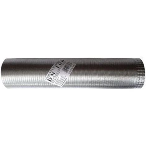 Tubo fumi flessibile estensibile alluminio naturale 160 mm da 0,5 a 3 mt