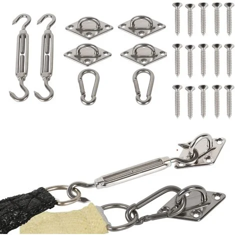 Set di fissaggio in 8 pezzi Accessori per tende da sole Montaggio Set di fissaggio per balcone