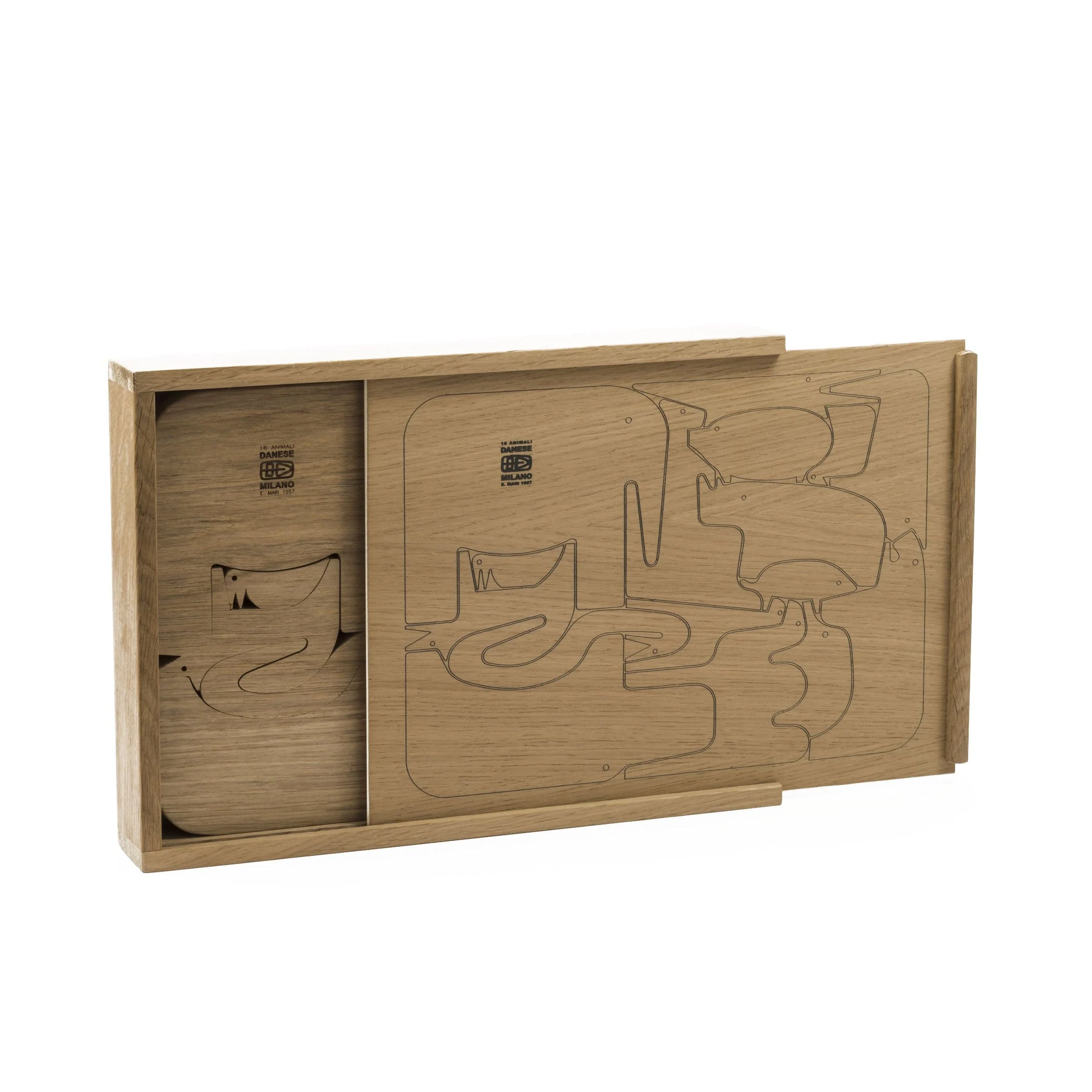 Puzzle di legno 16 ANIMALI di Enzo Mari per Danese - Edizione Limitata