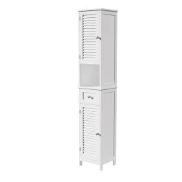 Mobiletto a colonna in legno MDF laccato, 2 ante e 1 cassetto, Sìordine