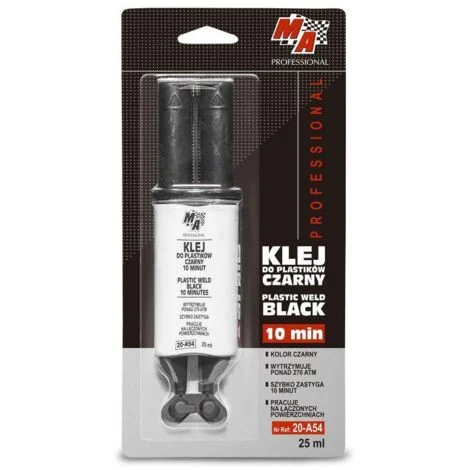 Colla per saldatura plastica, 10 minuti, nera, 25 ml - BIS 20-A54