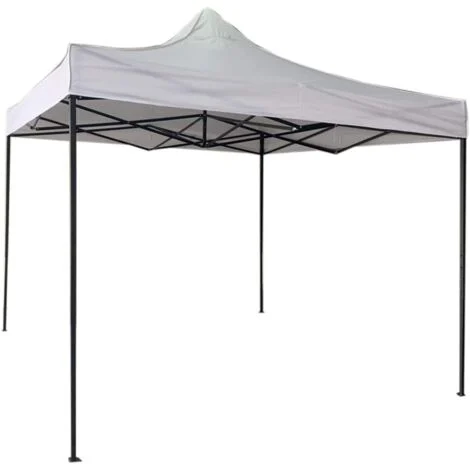 Gardenia Gazebo 3x3 Pieghevole a Fisarmonica EasyFlex Panna