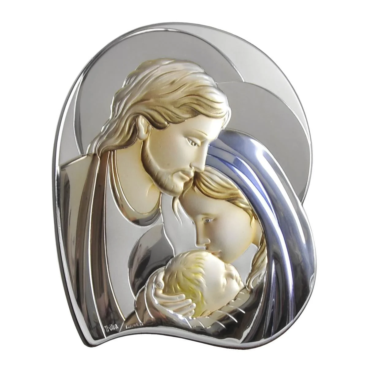 Quadro Argento cm.29x34 Sacra Famiglia