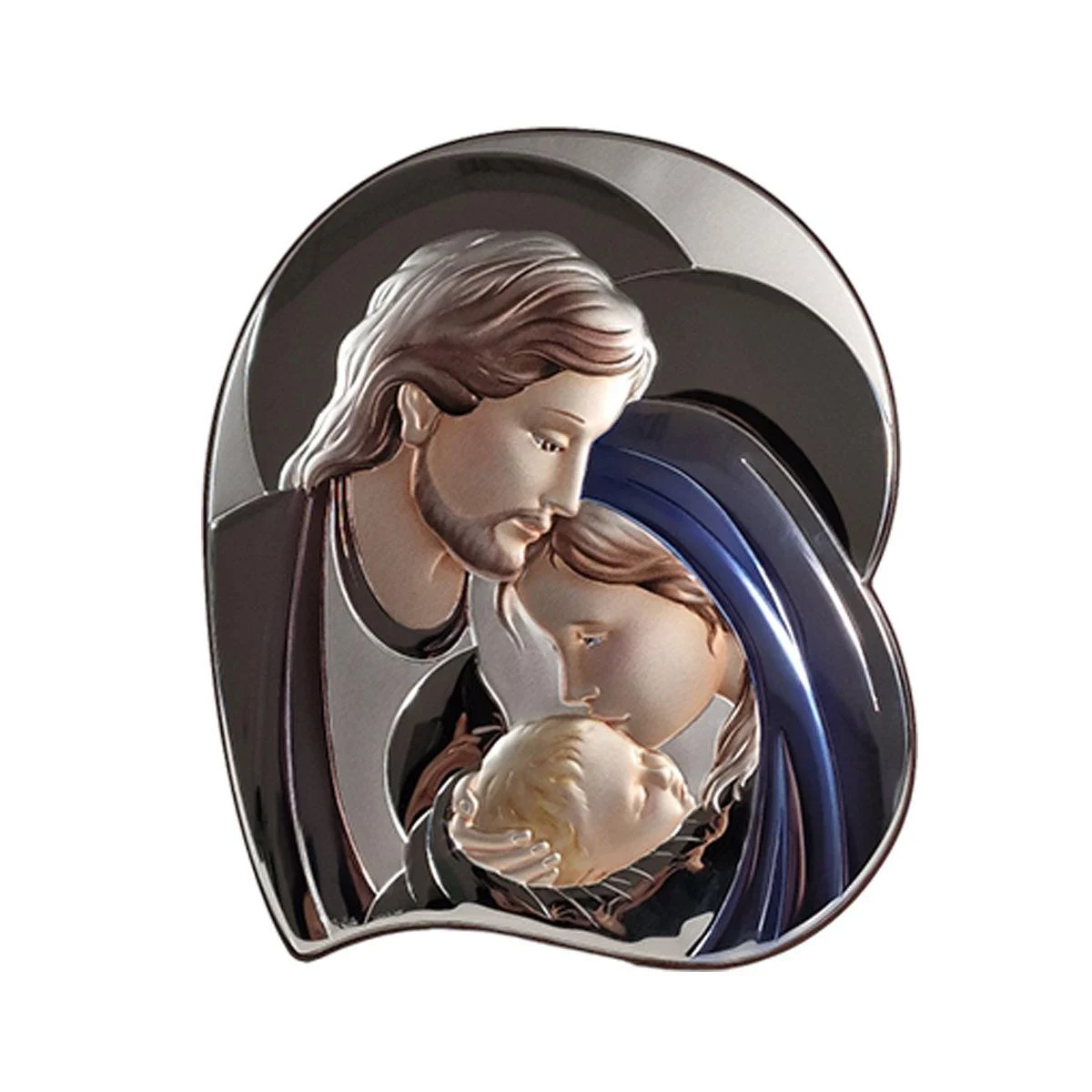 Quadro Argento cm.23x27 Sacra Famiglia
