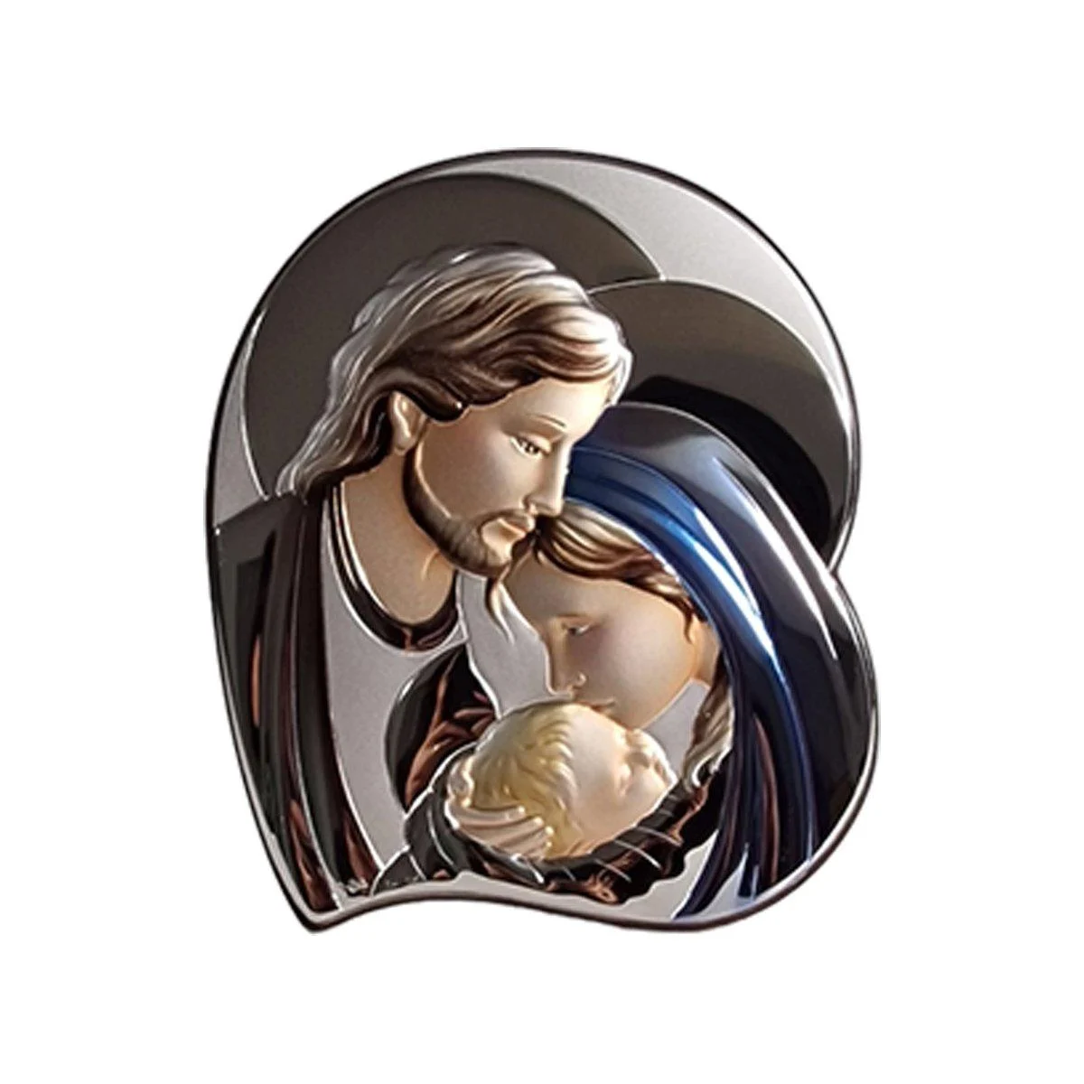 Quadro Argento cm.18x21 Sacra Famiglia