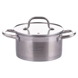 Casseruola con coperchio 24 cm, in acciaio inox 18/10, induzione, SìChef