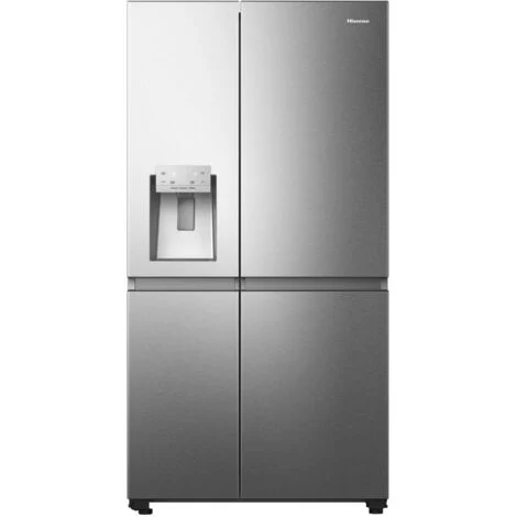 Hisense frigorifero Side By Side RS818N4TIE libera installazione 632L Classe E Dispenser acqua e ghiaccio WiFi. Posizionamento dell'apparecchio: Libera installazione, Design del prodotto: Porta ame...