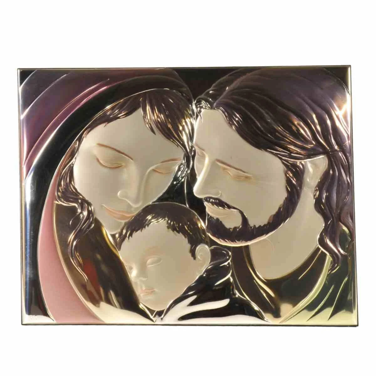 Quadro Sacra Famiglia Argento Color cm.44x33