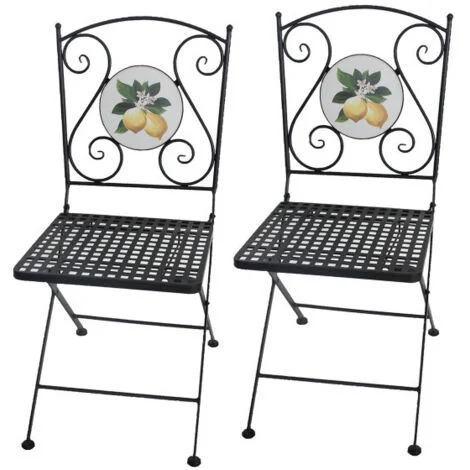 Coppia sedie mosaico modello lemon design Verdelook