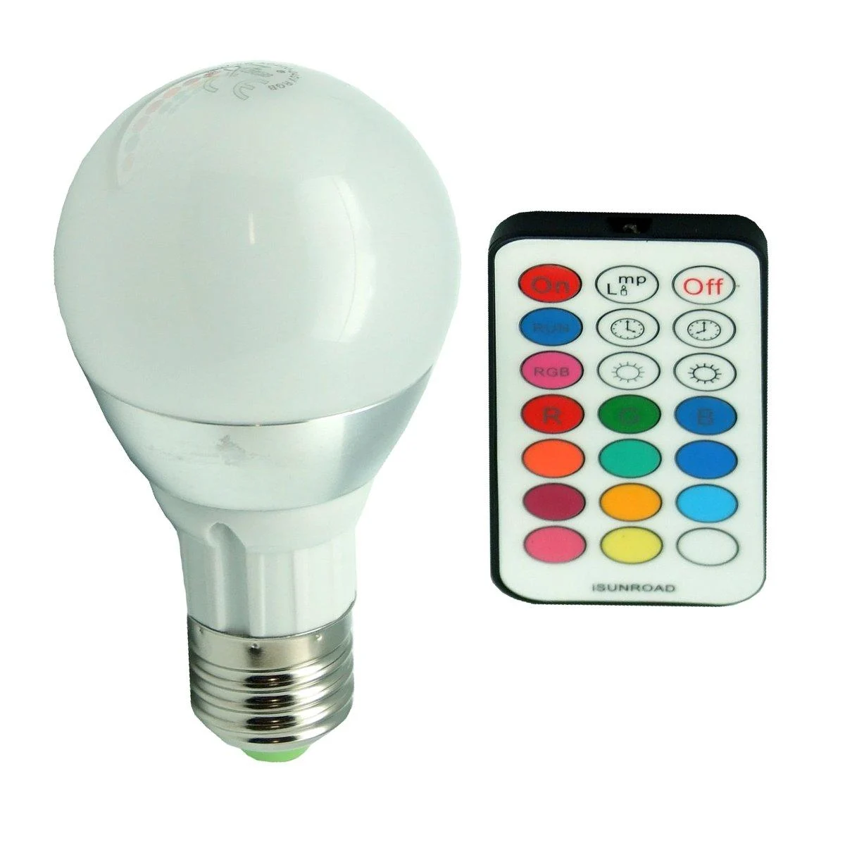 Lampadina E27 LED RGBW 8W con Telecomando