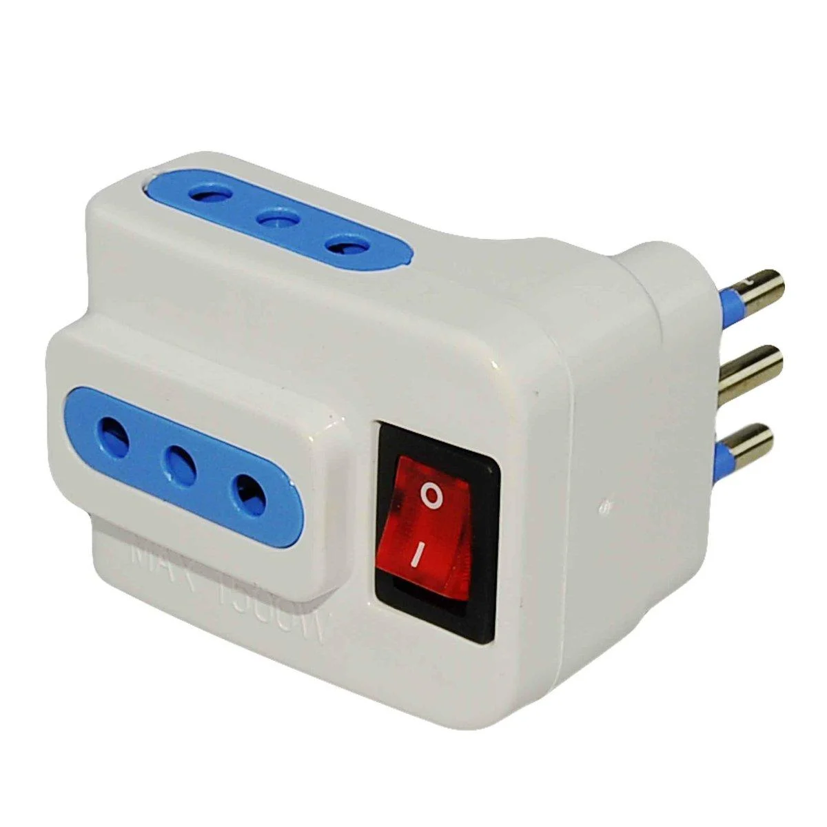 Adattatore Triplo Passo Stretto con Interruttore 10A