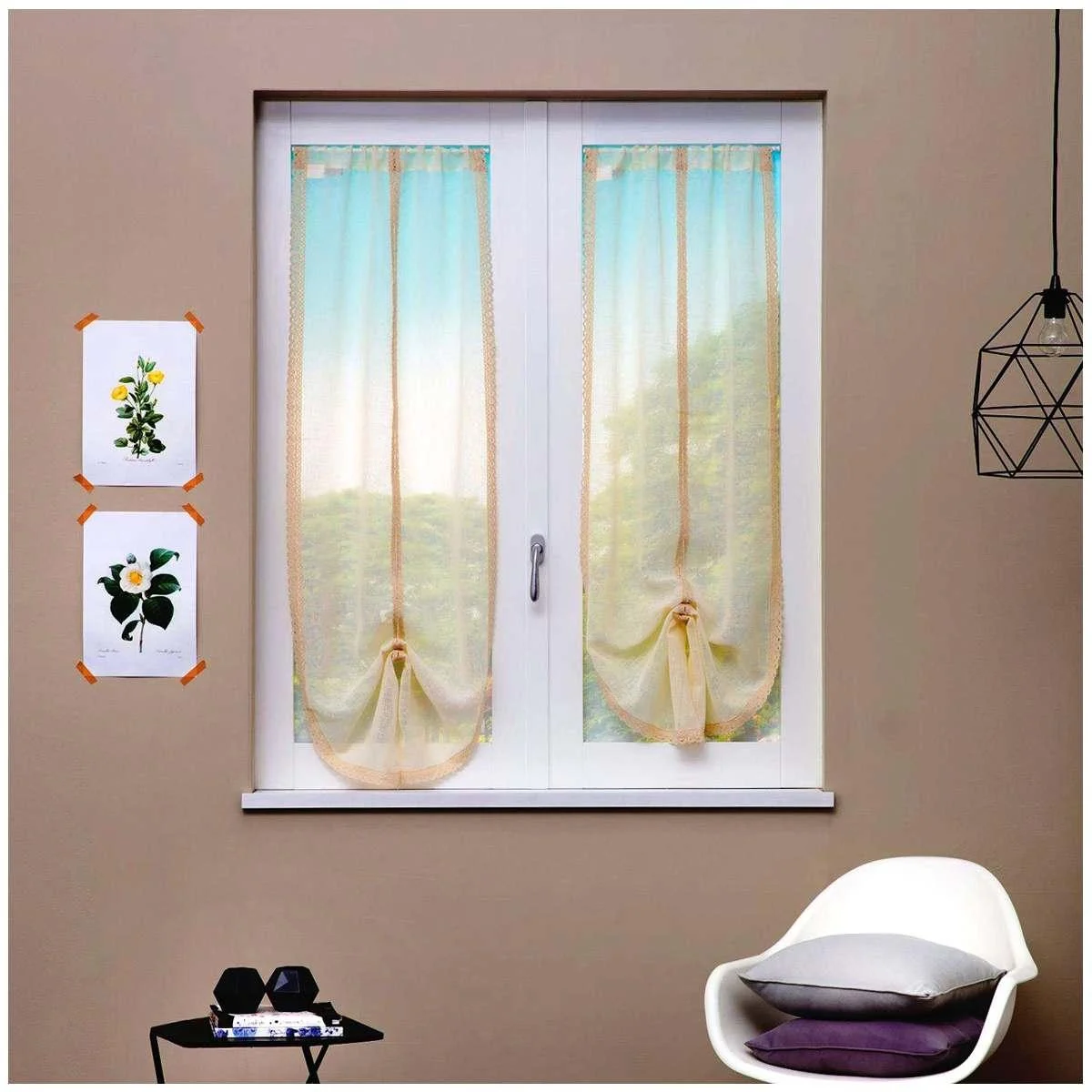 Tenda Coppia Estella Regolabile Beige 60x150