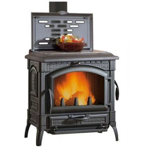 La Nordica Extraflame stufa cucina a legna Isotta Evo piastra con cerchi in ghisa 11,9 kW 258 m