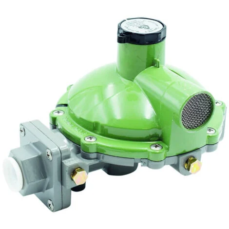 "REGOLATORE GAS BASSA PRESSIONE CON VALVOLA DI SICUREZZA 20 Kg 1/2"""" x 3/4"