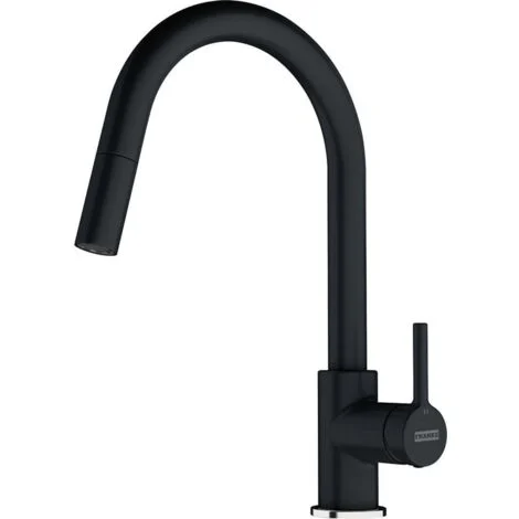 Franke Lina - Miscelatore da lavello FC 6051.071 con bocca di erogazione estraibile, onice 115.0626.055