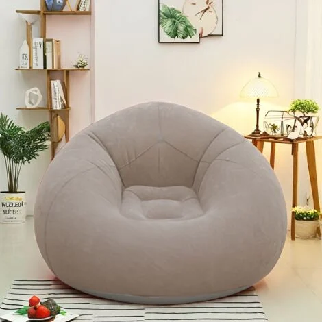 Divano gonfiabile accogliente, materiale plastico lavabile a mano, uso multiuso, design pieghevole portatile, 105 x 105 x 60 cm