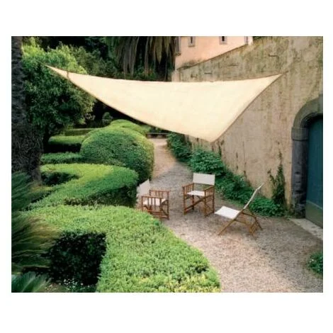 VELA OMBRA TELO OMBREGGIANTE TRIANGOLARE MT. 5X5X5 180 GR. ECRU' O VERDE