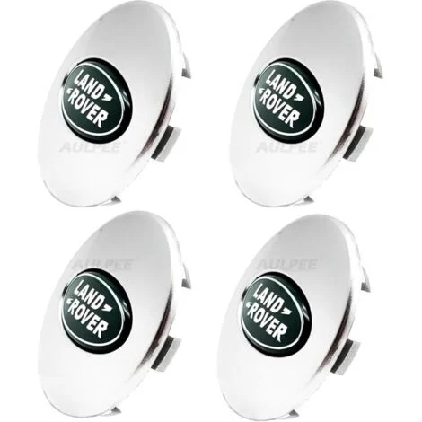 Coprimozzo in ABS da 62 mm con logo centrale, compatibile con accessori Land Rover (LR verde cromato)