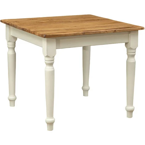 Tavolo in legno massello 90x90 cm Tavolo quadrato da cucina e sala da pranzo Tavola da esterno e interno Tavolino salvaspazio