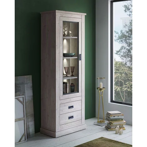 VETRINA MOD. ANTHONY CM 72.3X40 H. 204 ANCONA OAK