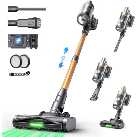 Aspirapolvere Senza Fili Ultra Potente - 65 kPa, 650W, 75 min, 1,6L, Tubo Telescopico, Display LED Intelligent