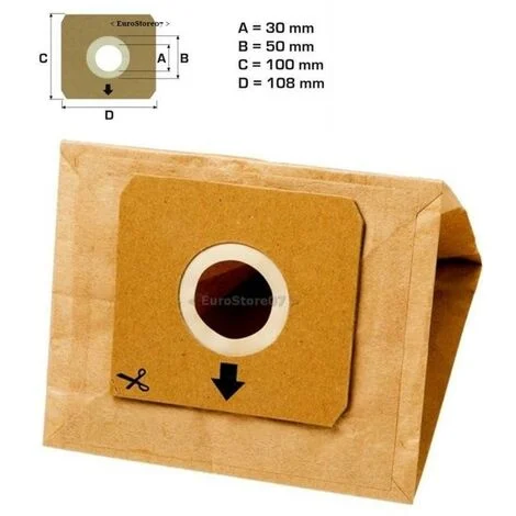 SACCHETTI ASPIRAPOLVERETDA SERIE ASP -14 S-0 2 IN CARTAC-- PZ 8DL 10