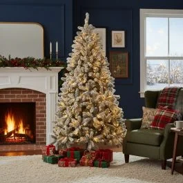 Albero di Natale innevato 800 led, circa 1100 rami h. 230 cm, Himalaya Santa's House