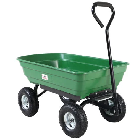 GARDEBRUK® Carrello da Giardino 300 kg Funzione di Ribaltamento Cariola da Lavoro Giardinaggio 75 L