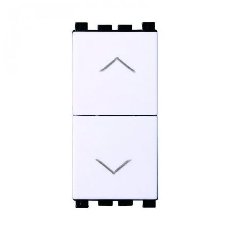 Modulo pulsante doppio, serie Venus, bianco, compatibile con serie Vimar Arkè - Ettroit VA1202B