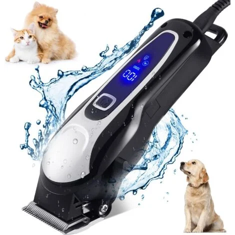 Tosatrice per cani professionale, Kit tosatrice per cani elettrica a pelo lungo e spesso senza fili, Tosatrice per animali professionale per cani e gatti, Kit per toelettatura animali domestici, Lama