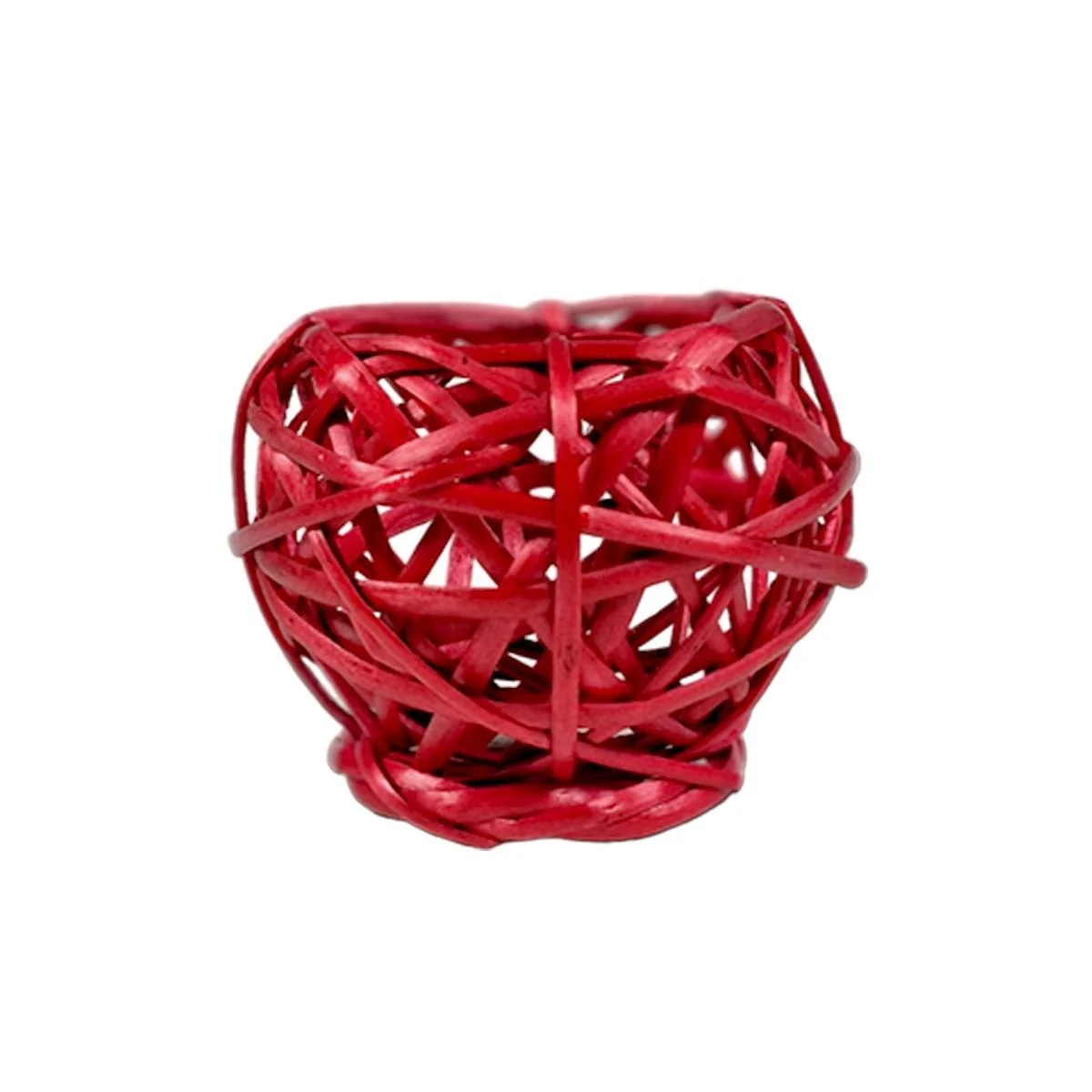 Cesto Natale Vimini Rosso D8xh8
