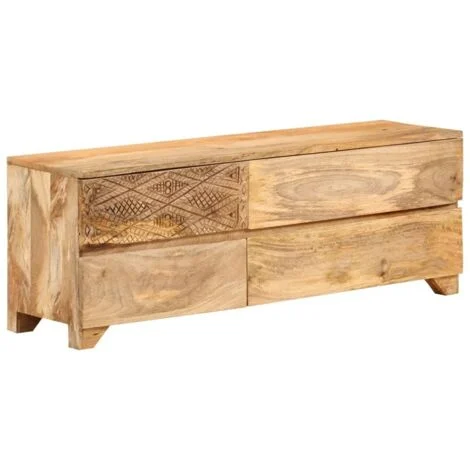 Mobile Porta TV in Legno Massello di Mango 110x30x40 cm vidaXL