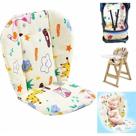 Cuscino per seggiolone per bambini, cuscino per seggiolone/rialzo per bambini, grazioso cuscino per seggiolone, motivi animali, morbido bifacciale,
