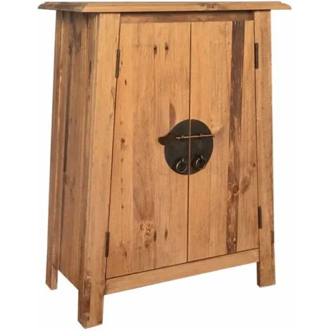 vidaXL Mobile da Bagno in Legno Massello di Pino 59x32x80 cm