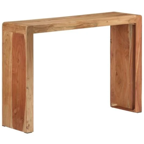 vidaXL Tavolo Consolle 110x30x76 cm in Legno Massello di Acacia