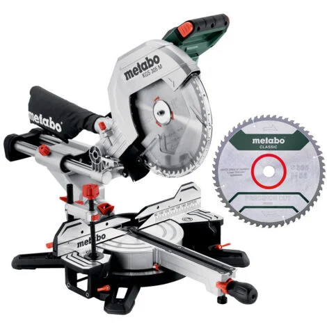 Set di troncatrici Metabo KGS 305 M con funzione di trazione e PCL + 2a lama TCT