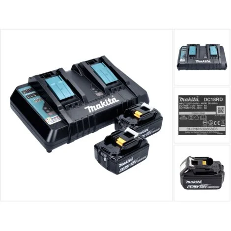 Makita 199484-8 Power Source Set Li 18V 2x6Ah