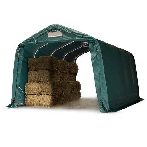 Tenda da pascolo 3,3x4,8 m Riparo, Robusto Telo Verde in PVC 800N