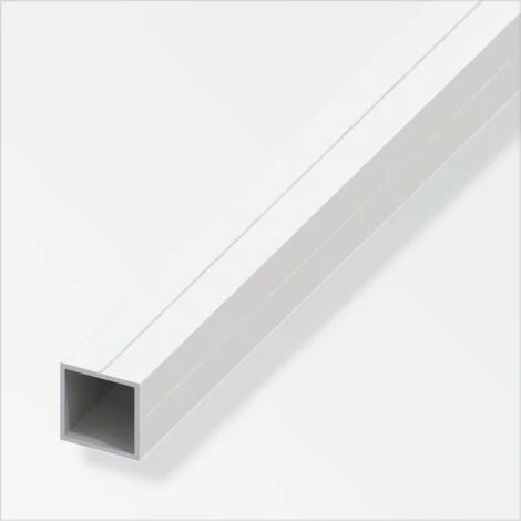 tubo quadrato da 23,5 mm in pvc bianco - 1 metro.