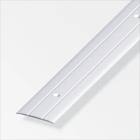 profilo coprisoglia37 x 2,5alluminio argentoforato1 metro.