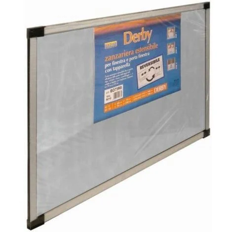 zanzariera estensibile "derby" argento 100x70 cm