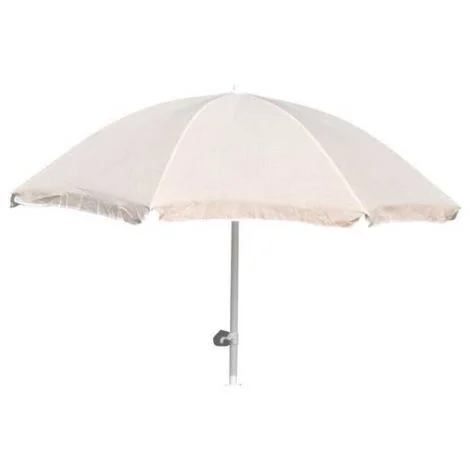 Ombrellone Spiaggia In Cotone Bianco Tondo Cm.200 - cotone colore bianco