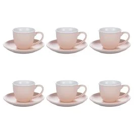 Set 6 tazzine caffè 100 ml con piattino, Oh Sandy, Forma