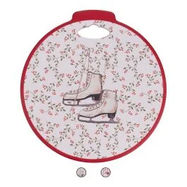 Mattonella decorativa natalizia in ceramica, Xmas Cottage