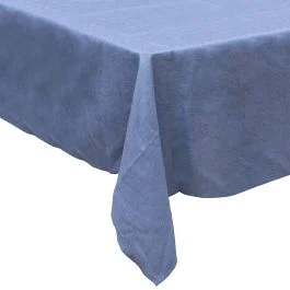 Tovaglia blu 140x300 cm antimacchia, Pastello Sibilla