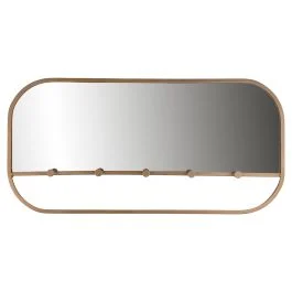 Specchio da muro con ganci per appendino 60x4x30 cm, Sibilla