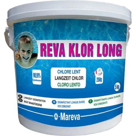 Disinfettante per piscine Reva-Klor long 2 MAREVA - 5 kg in ciottoli da 250 g - 100189U
